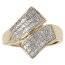 9ct Yellow Gold 1.00ct Baguette Cut Diamond Wrap Ring