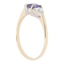 9ct Yellow Gold Purple and White Cubic Zirconia Ring