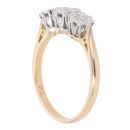 18ct Yellow Gold 0.25ct Brilliant Cut Diamond Trilogy Ring
