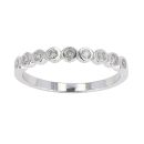 9ct White Gold 0.17ct Diamond Half Eternity Ring by Anya Belle