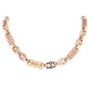 9ct Rose Gold Stars & Bars Necklace