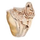 9ct Yellow Gold Patterned Saddle Ring