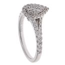 Vera Wang 18ct White Gold 0.70ct Brilliant Cut Diamond Cluster Ring