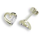 9 Carat Yellow Gold 6pts Diamond Stud Earrings