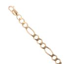 9ct Yellow Gold Figaro Bracelet 8"