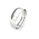18ct White Gold 6mm Traditional Court Wedding Band