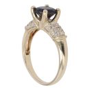 9ct Yellow Gold 0.10ct Diamond And Sapphire Ring