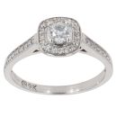 9ct White Gold 0.35ct Brilliant Cut Diamond Cluster Ring