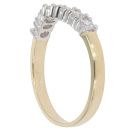 9ct Yellow Gold Cubic Zirconia Wishbone Ring