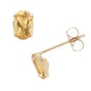 9ct Yellow Gold Citrine Stud Earrings