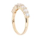 9ct Yellow Gold Seven Stone Cubic Zirconia Ring