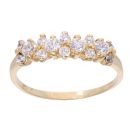 18ct Yellow Gold Cubic Zirconia Cluster Ring