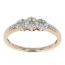 9ct Yellow Gold Diamond Cluster Ring by Anya Belle
