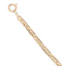 14ct Yellow Gold Greek Key Bar Link Bracelet 8.5"