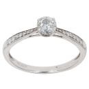 9ct White Gold Brilliant Cut 0.45ct Diamond Solitaire Ring