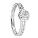 9ct White Gold 0.35cts Diamond Cluster Ring by Anya Belle