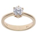 9ct Yellow Gold Cubic Zirconia Single Stone Ring