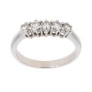 18ct White Gold 0.50ct Brilliant Cut Diamond Five Stone Ring