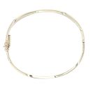 9ct Yellow And White Gold Three Row Wave Bangle