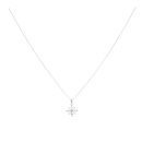 9ct White Gold Snowflake Pendant And Chain
