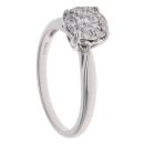 18ct White Gold 0.45ct Brilliant Cut Diamond Cluster Ring