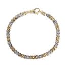 9ct Yellow and White Gold Fancy Bracelet 8"