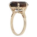 9ct Yellow Gold Smoky Quartz Solitaire Ring