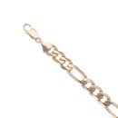 9ct Yellow Gold Figaro Bracelet 8"