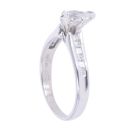 14ct White Gold 1.25ct Pear And Brilliant Cut Diamond Solitaire Ring