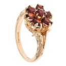 9ct Yellow Gold Garnet Cluster Ring