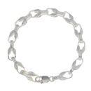 Silver Patterned Tulip Bracelet 9" By Icesia