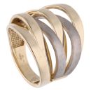 14ct Yellow And White Gold Woven Ring