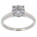 9ct White Gold 0.40ct Diamond Cluster Ring