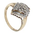 9ct Yellow Gold 0.40ct Diamond Cluster Ring