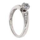9ct White Gold 0.23ct Diamond Cluster Ring