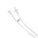 Silver Rosary Bead Style Toggle Bracelet By Icesia