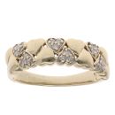 9ct Yellow Gold 0.10ct Diamond Heart Ring