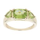 9ct Yellow Gold Peridot Three Stone Ring