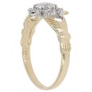 9ct Yellow Gold Cubic Zirconia Claddagh Ring