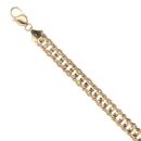 9ct Yellow Gold Double Curb Bracelet 8.5"