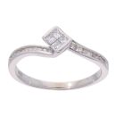 9ct White Gold 0.25ct Diamond Cluster Ring