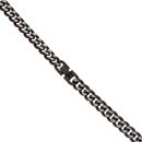 Stainless Steel Black IP Plated Curb Chain 20"