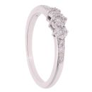 9ct White Gold 0.26ct Diamond Trilogy Ring