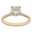 18ct Yellow Gold 1.25ct Brilliant Cut Diamond Solitaire Ring