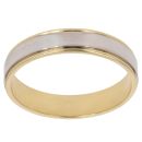 18ct Yellow And White Gold 4.9mm Wedding Band