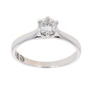18ct White Gold 0.52ct Brilliant Cut Diamond Solitaire Ring