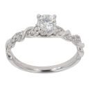 Platinum 0.45ct Brilliant Cut Diamond Solitaire Ring