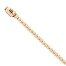 14ct Yellow Gold Monaco Beaded Plain Lock Bracelet 8"