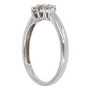 9ct White Gold 0.25ct Brilliant Cut Diamond Trilogy Ring