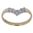 18ct Yellow Gold 0.25ct Brilliant Cut Diamond Wishbone Ring